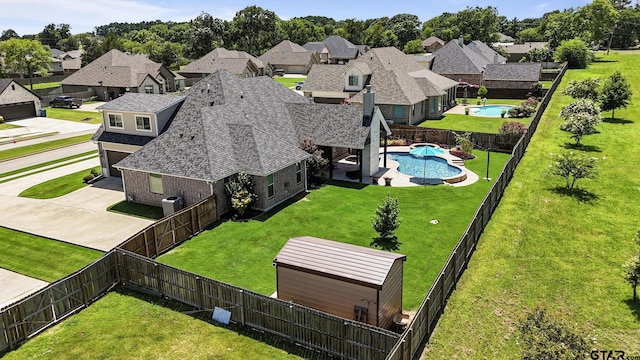 109 Nathan, Chandler, TX 75758 - aerial perspective of suburban area featuring a pool