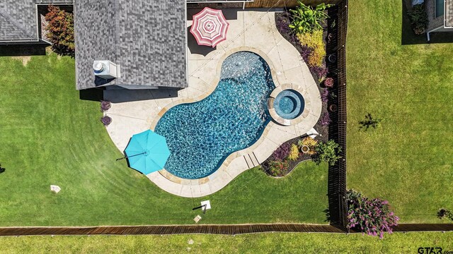 109 Nathan, Chandler, TX 75758 - drone / aerial view of a pool area