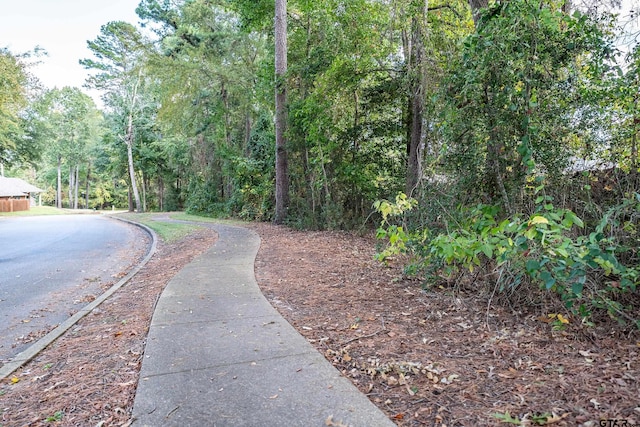 view of property's community with a forest view