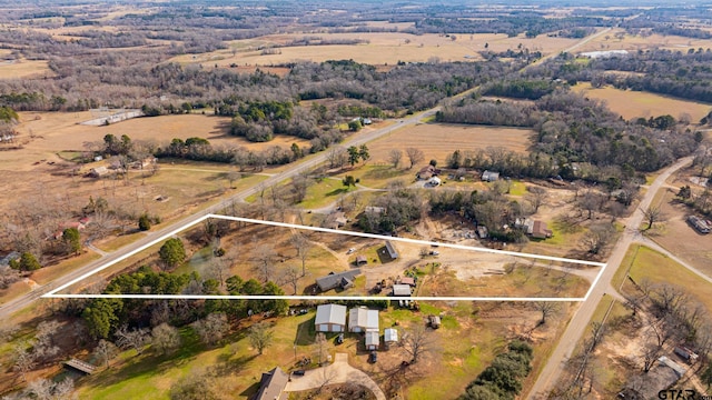 bird's eye view featuring a rural view