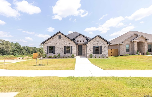 view of front of house with a front yard