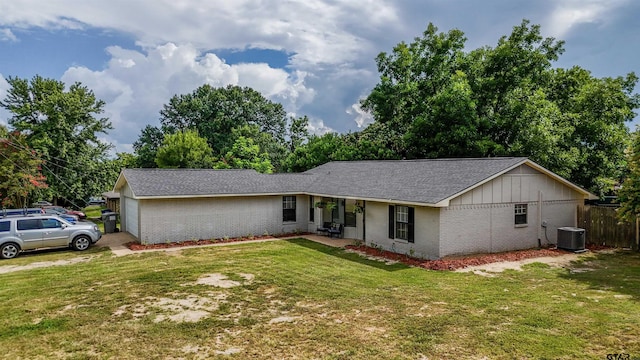 17550 Kristopher Cir, Whitehouse, TX 75791 - ranch-style house featuring brick siding, roof with shingles, and board and batten siding
