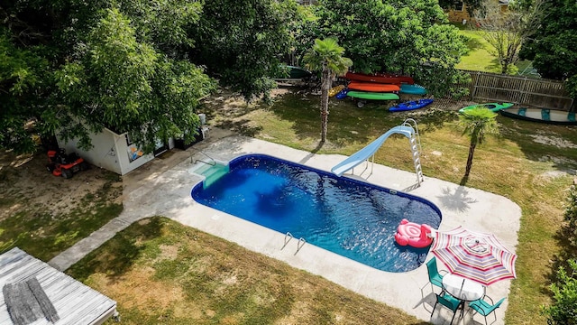 17550 Kristopher Cir, Whitehouse, TX 75791 - view of swimming pool featuring a water slide and a patio