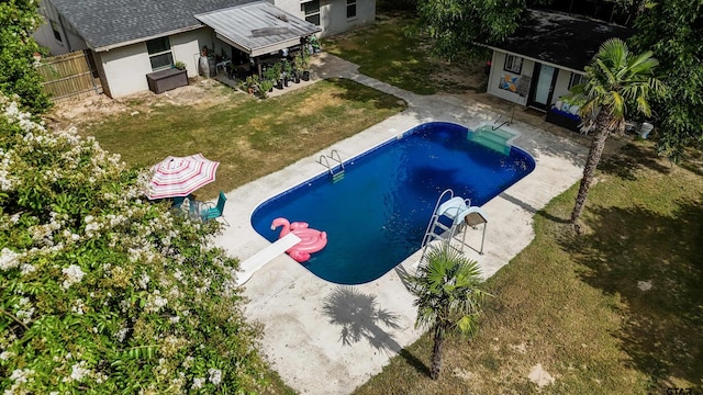 17550 Kristopher Cir, Whitehouse, TX 75791 - outdoor pool featuring a patio area and a water slide