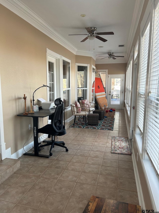 view of sunroom