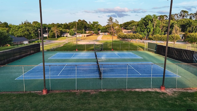 613 Northgate Rd, Hideaway, TX 75771 - view of sport court with fence and a lawn