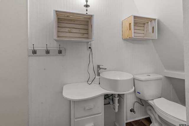 bathroom with sink and toilet