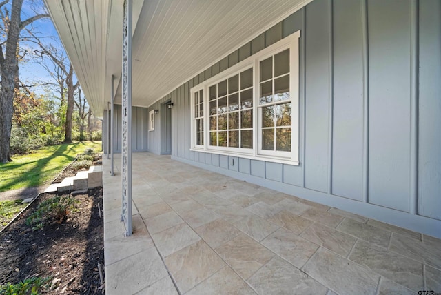 view of patio with covered porch