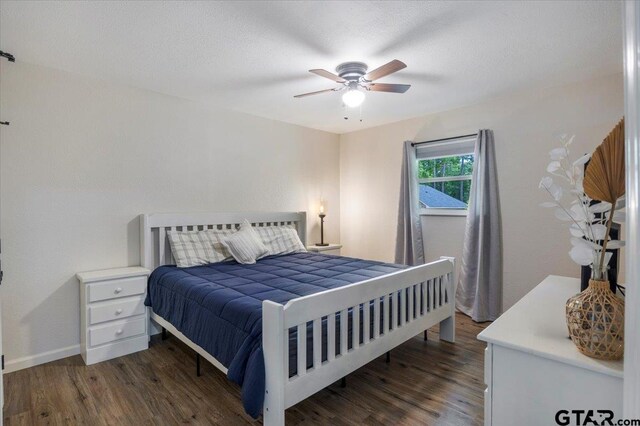194 Debra Dr, Bullard, TX 75757 - bedroom featuring wood finished floors, baseboards, and ceiling fan
