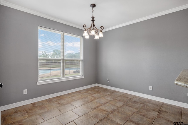 213 Coventry St, Bullard, TX 75757 - unfurnished room with a chandelier and ornamental molding