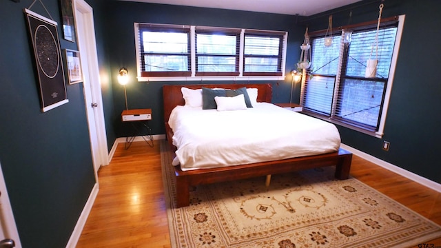 bedroom featuring light hardwood / wood-style flooring