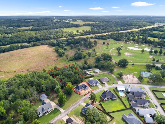 24062 Sun Ridge Rd, Lindale, TX 75771 - aerial view of residential area with property parcel outlined