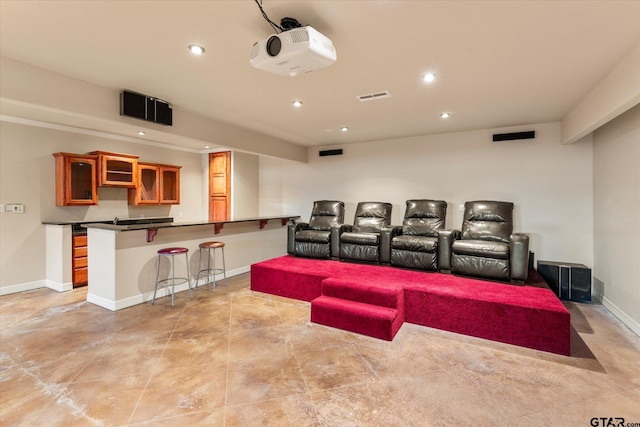 view of home theater room