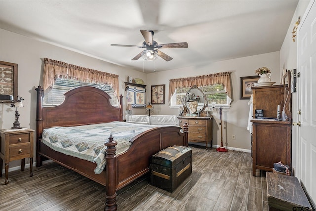 113 Granada Sq, Canton, TX 75103 - bedroom with wood finished floors, baseboards, and ceiling fan