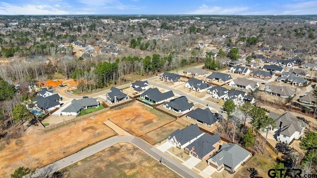 drone / aerial view with a residential view