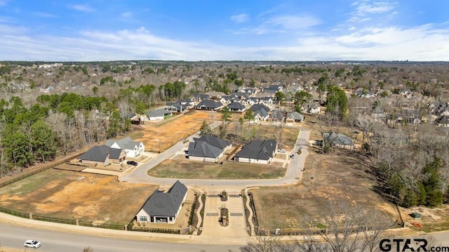 bird's eye view with a residential view