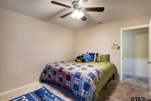 315 Ridgecrest Dr, Tyler, TX 75701 - carpeted bedroom with ceiling fan and baseboards