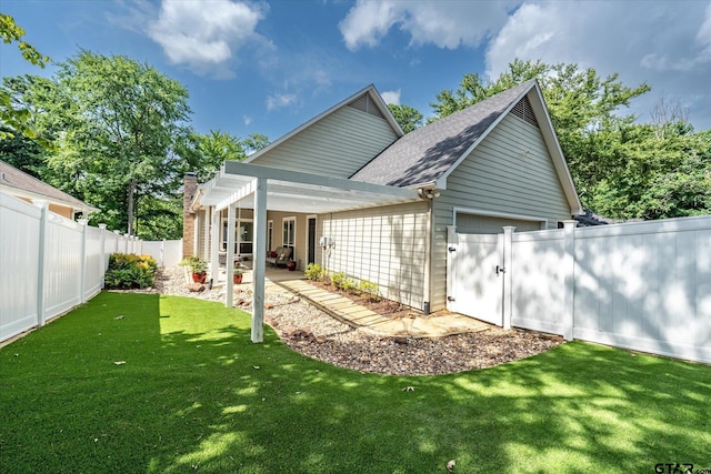 3953 Hanover Pl, Tyler, TX 75701 - rear view of property with a fenced backyard, a garage, and a shingled roof