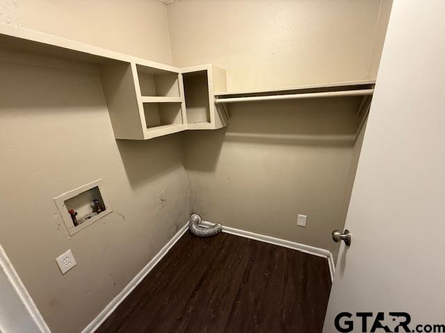 2523 Westminster Dr, Tyler, TX 75701 - washroom with wood finished floors and hookup for a washing machine