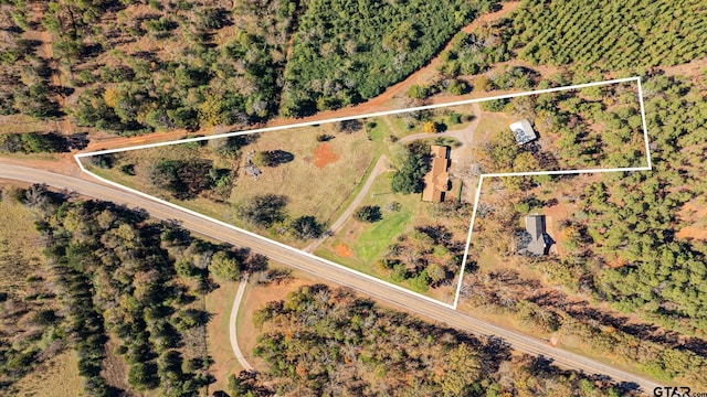 bird's eye view featuring a rural view