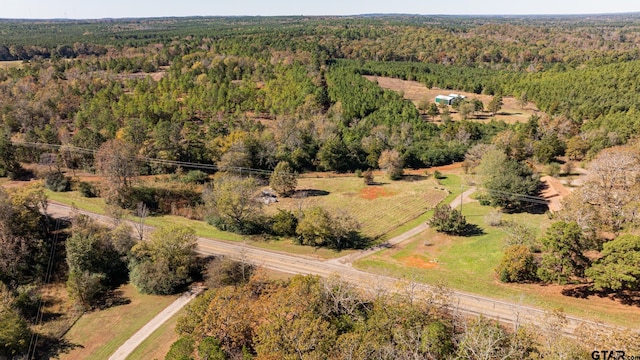 aerial view featuring a rural view