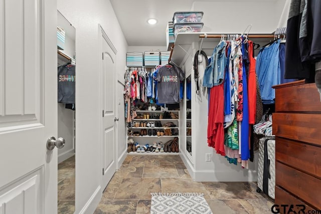 view of walk in closet