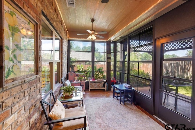 4133 Colina Trl, Tyler, TX 75707 - sunroom / solarium with a ceiling fan