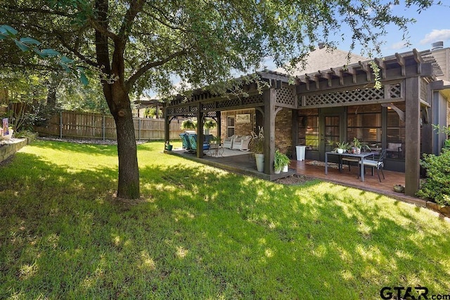 4133 Colina Trl, Tyler, TX 75707 - view of yard with a patio and a pergola