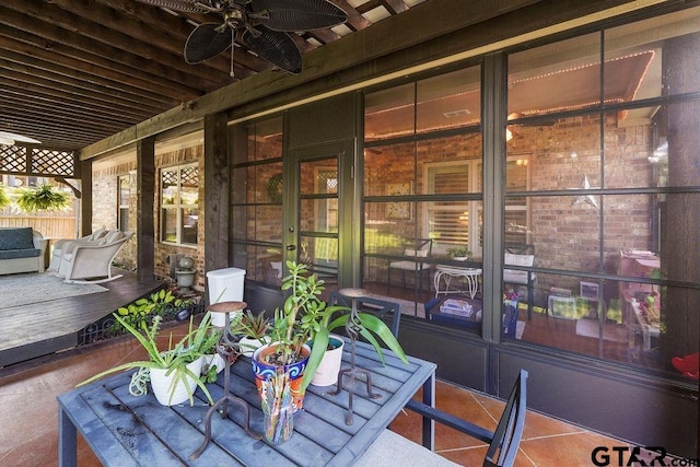 4133 Colina Trl, Tyler, TX 75707 - view of patio / terrace featuring ceiling fan
