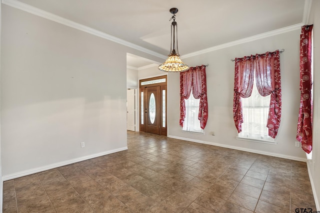 22886 County Road 422, Lindale, TX 75771 - foyer featuring crown molding and baseboards