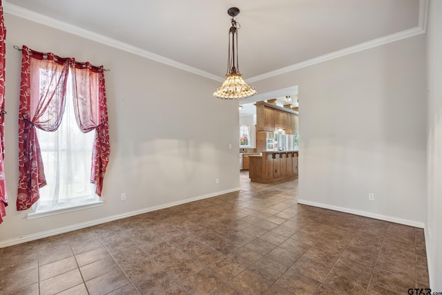 22886 County Road 422, Lindale, TX 75771 - tiled spare room with crown molding and baseboards