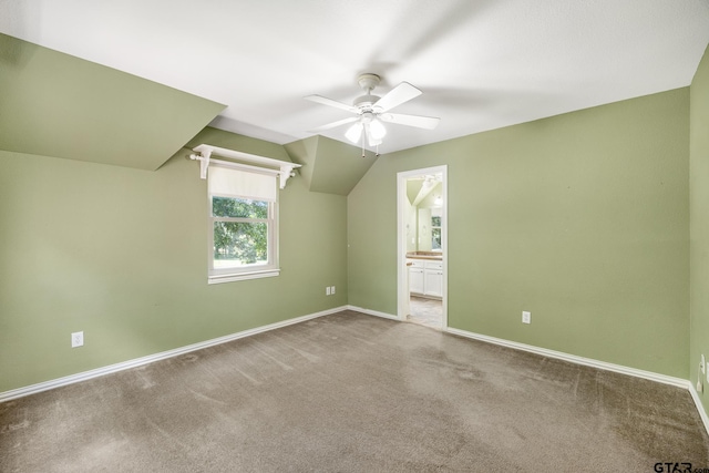 22886 County Road 422, Lindale, TX 75771 - bonus room with ceiling fan, carpet flooring, and vaulted ceiling