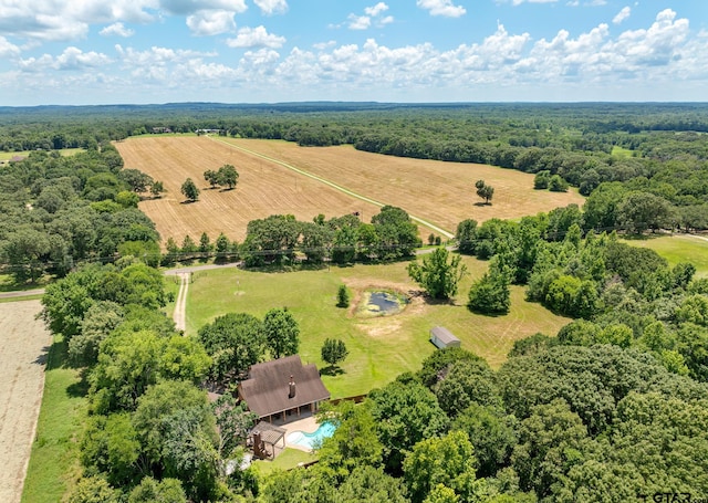 22886 County Road 422, Lindale, TX 75771 - overview of rural landscape with a pool and a forest