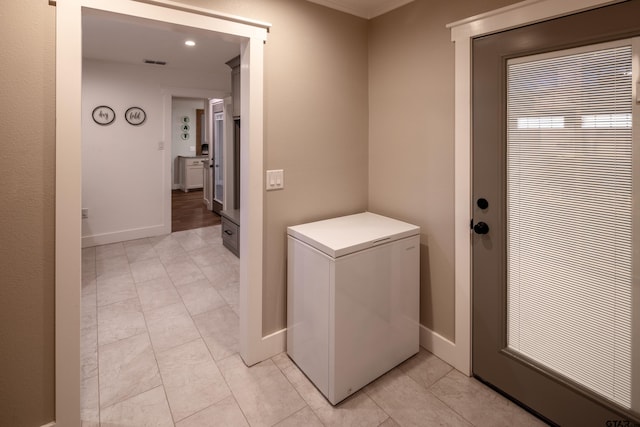 view of laundry room