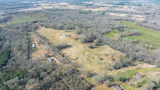 bird's eye view with a rural view