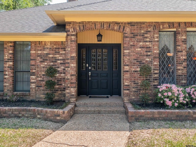 6109 Stoneleigh Dr, Tyler, TX 75703 - entrance to property featuring brick siding and a shingled roof