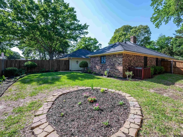 6109 Stoneleigh Dr, Tyler, TX 75703 - view of yard with a fenced backyard and central AC