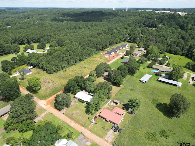 126 Jordan, Rusk, TX 75785 - aerial overview of property's location with a forest