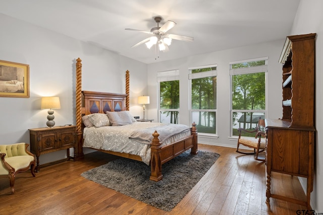 1509 Panther Creek Pass, Mount Vernon, TX 75457 - bedroom featuring wood-type flooring and ceiling fan