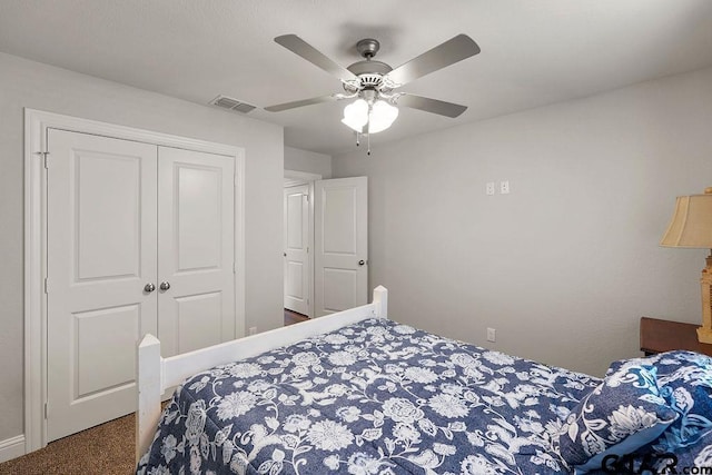 11317 Lindsey Gdns, Tyler, TX 75709 - carpeted bedroom with a closet and ceiling fan