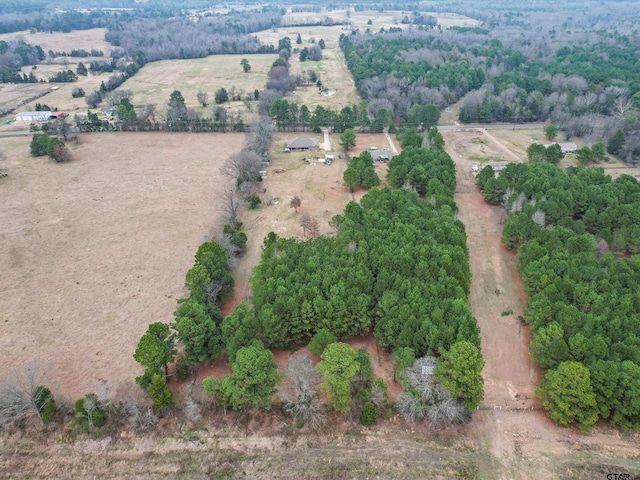 bird's eye view featuring a rural view