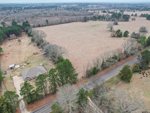 bird's eye view featuring a rural view