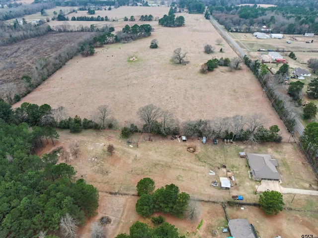 aerial view with a rural view