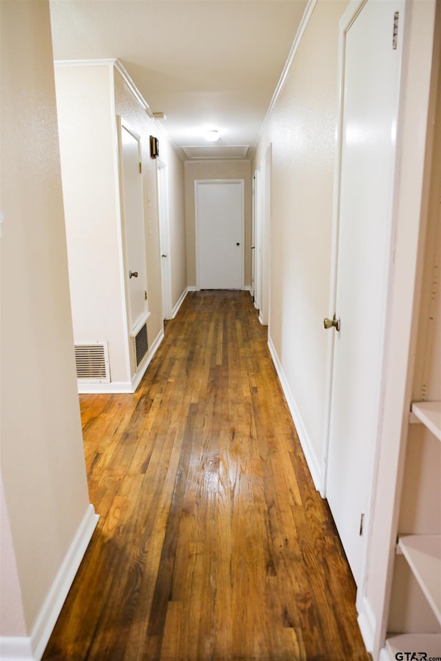 3008 Oak Knob Dr, Tyler, TX 75701 - hallway with crown molding and hardwood / wood-style floors