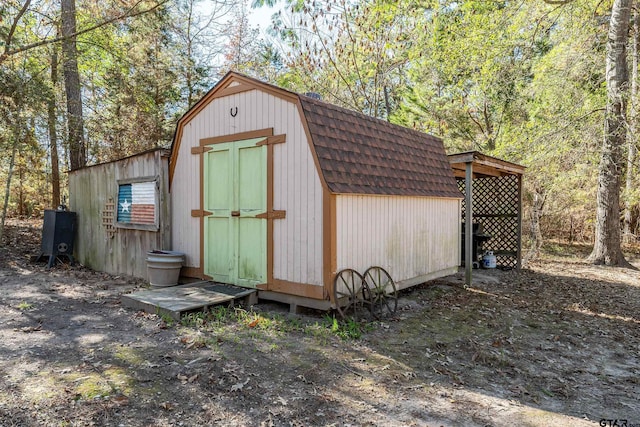 view of outdoor structure