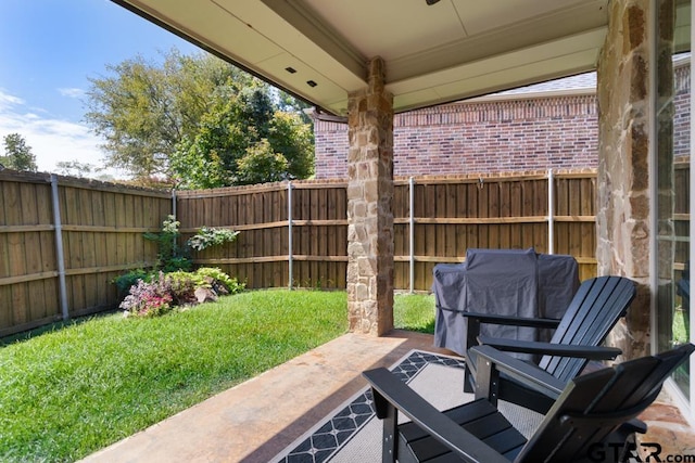 view of patio / terrace featuring grilling area