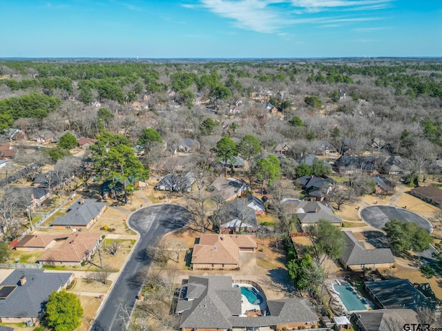 drone / aerial view with a residential view