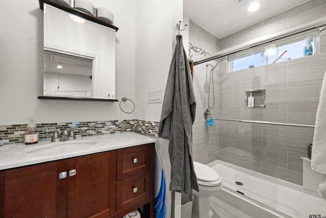 301 W Charnwood St, Tyler, TX 75701 - full bath featuring a shower stall, vanity, and backsplash