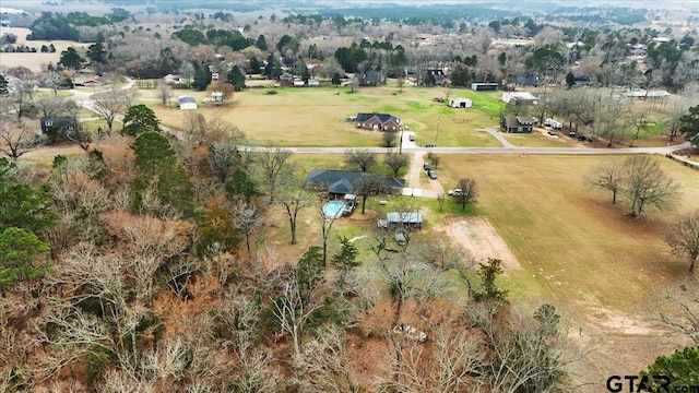 bird's eye view with a rural view