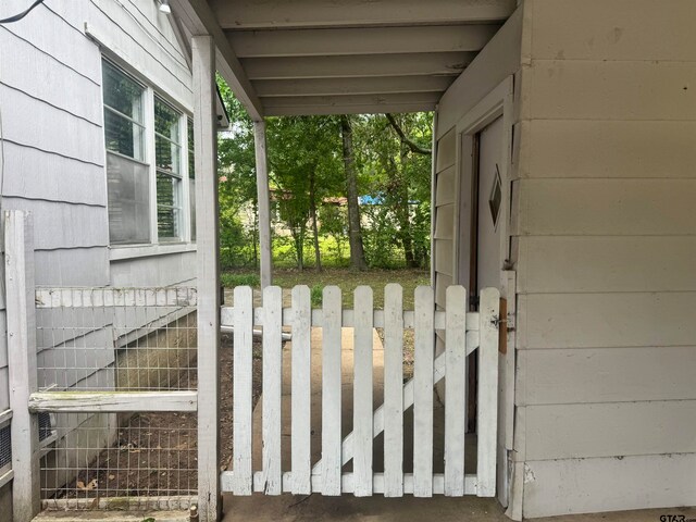 exterior details with concrete floors